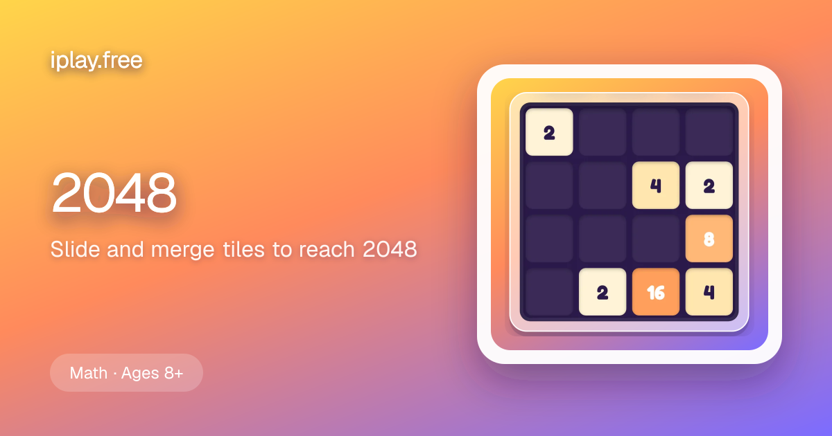 2048 — Free Math Game for All Ages | iplay.free