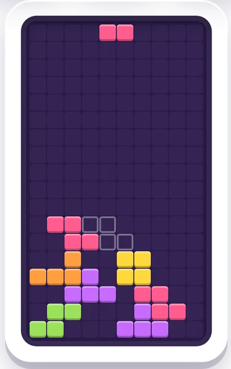 Block Drop — Arcade game board