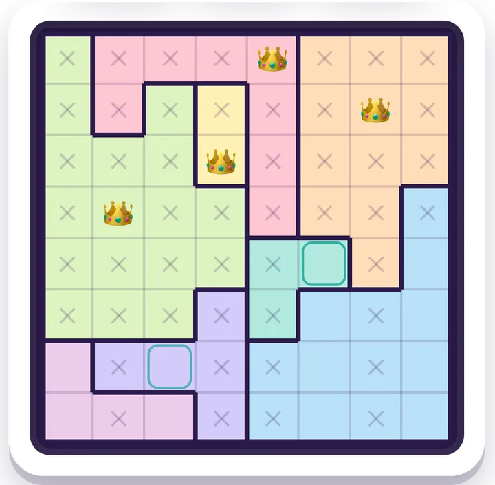 Crown Grid — Lógica game board