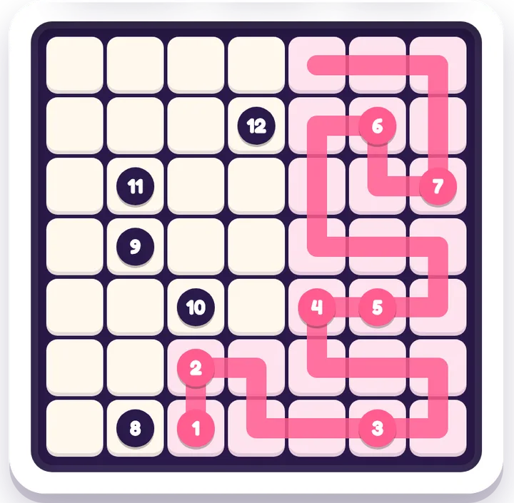 Number Thread game board