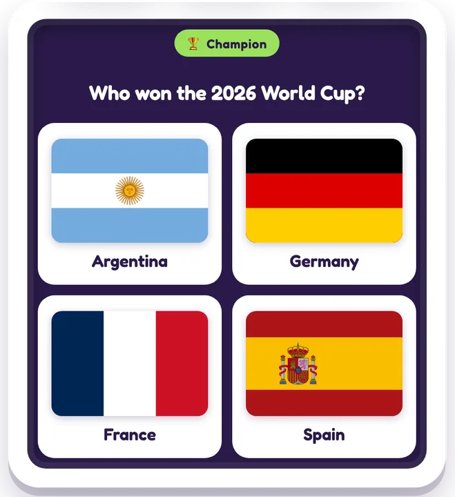 Soccer Cup Quest game board