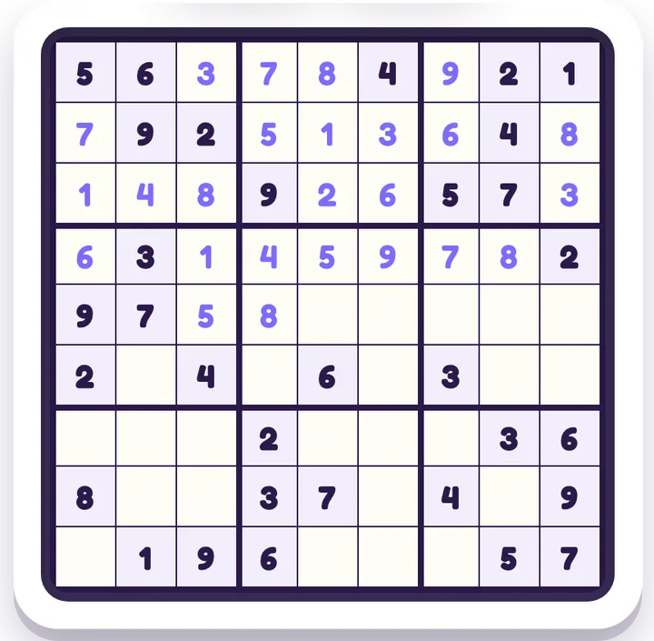 Sudoku — Maths game board