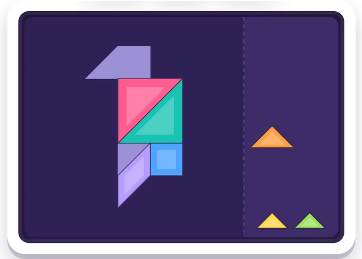 Tangram game board
