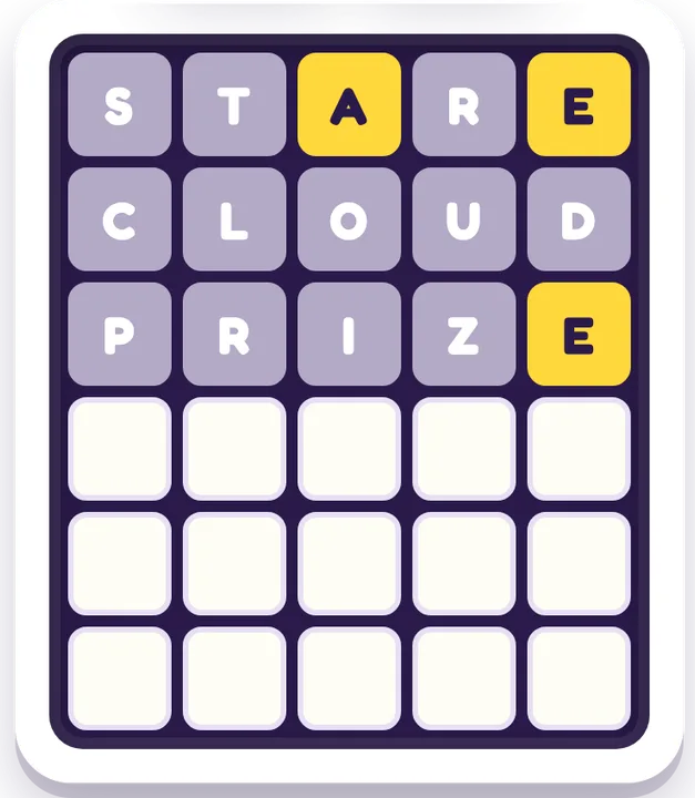 Word Guess game board